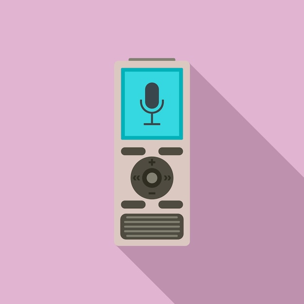 Digital dictaphone icon flat illustration of digital dictaphone vector icon for web design