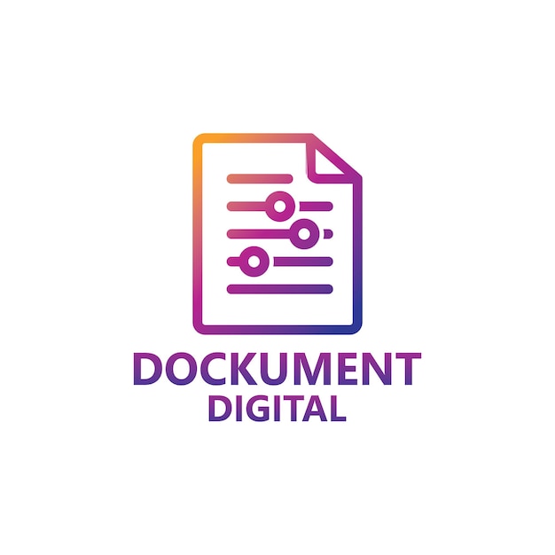 Digital document logo template design