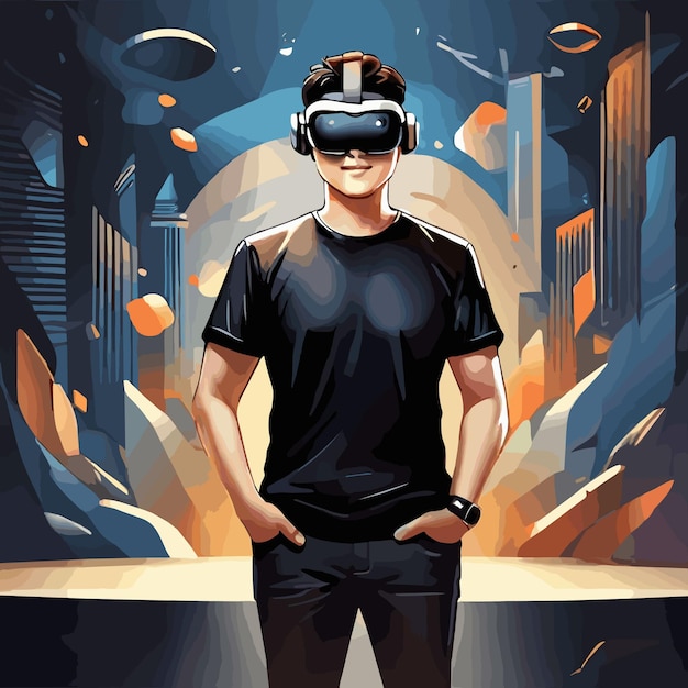 Digital Dreamscapes Vector VR Design Artistry