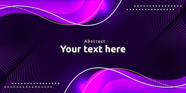 Digital dynamic vibrant purple abstract shape with curve line background