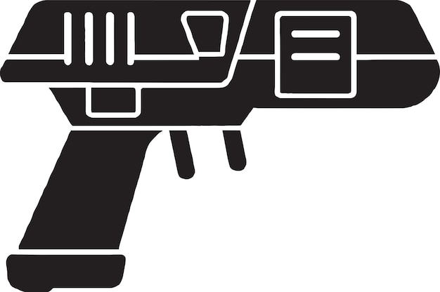 Digital energy blaster icon with a virtual reality feel