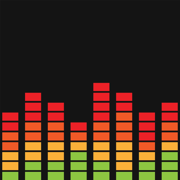 Digital equalizer bar graph sound equalizer abstract background illustration