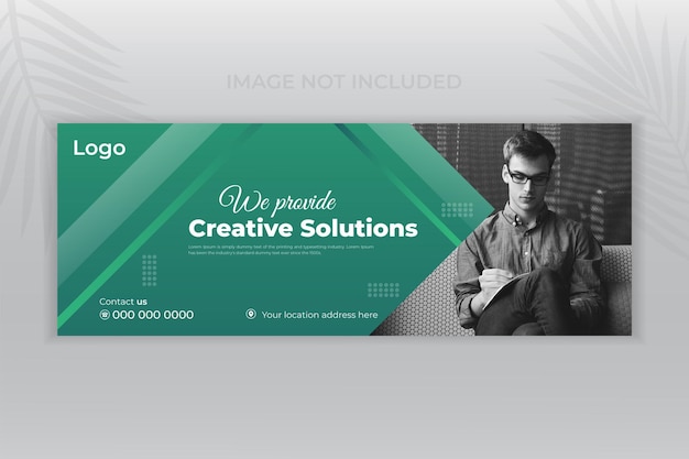 Digital Facebook cover design or marketing cover page template