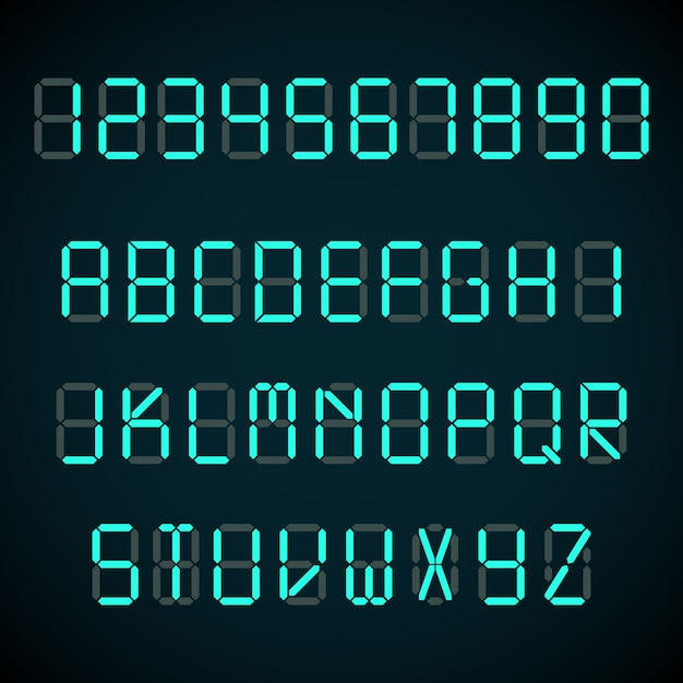 Vector digital font