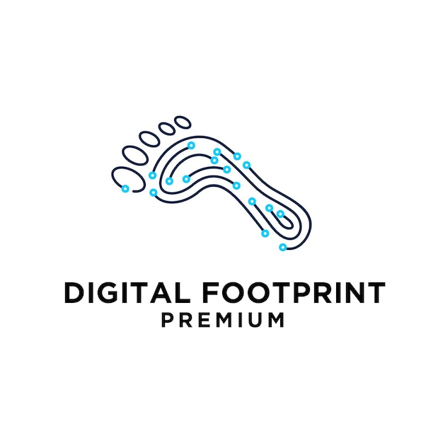 Digital Footprint logo icon design illustration