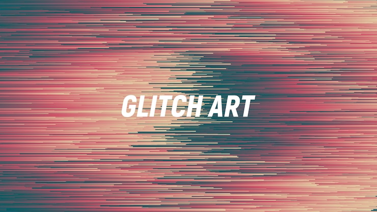 Vector digital glitch art technology abstract background