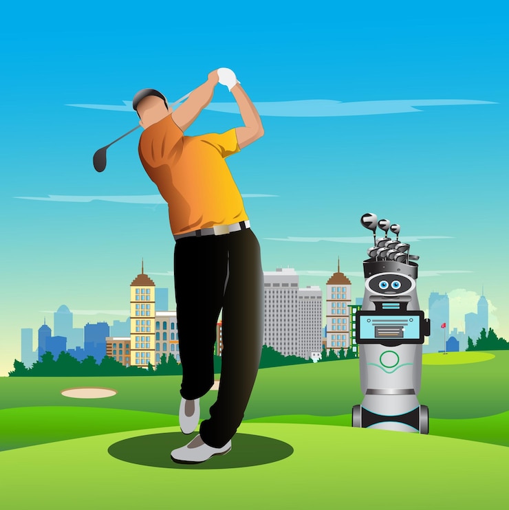 Vector digital golf bag