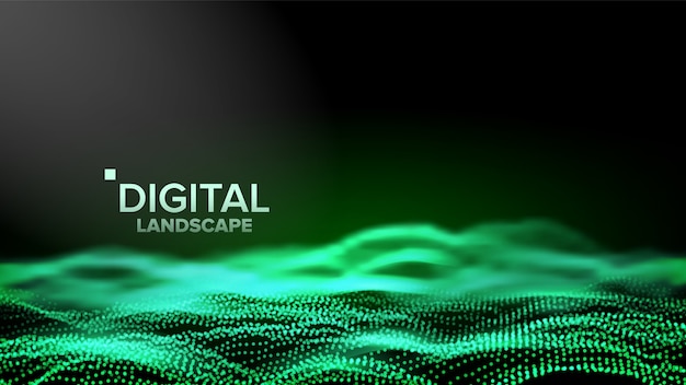 Digital green landscape