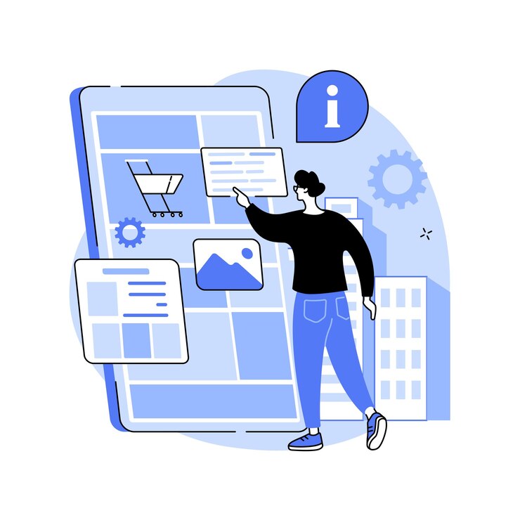Vector digital guide abstract concept vector illustration