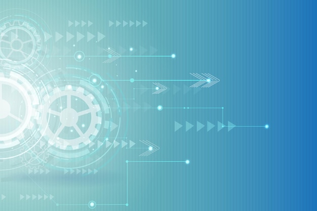 Digital hitech technology with gearwheel and Geometric network lines background,vector