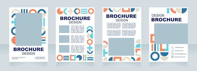 Digital illustration course blank brochure layout design. Vertical poster template set with empty copy space for text. Premade corporate reports collection. Editable flyer paper pages