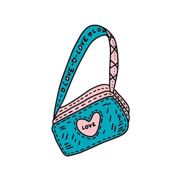 Digital illustration of cross body bag