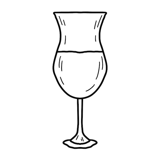 Vector digital illustration of glass