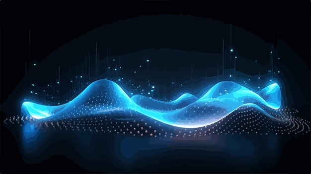 a digital illustration of a wave and the words  glow in the dark