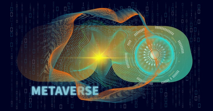 Vector digital information wave for metaverse concept vector of abstracrt background