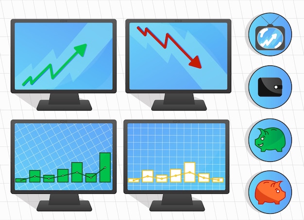 Digital investiment vector