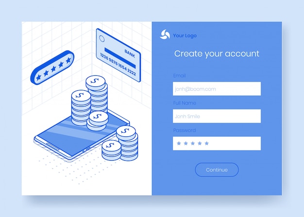 Цифровой дизайн изометрические концепция набор финансовых онлайн-банкинга приложения 3d иконки