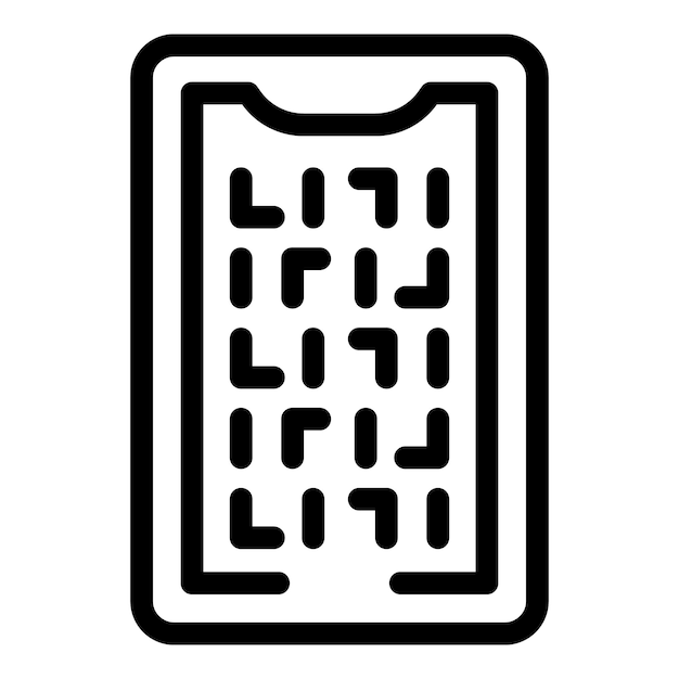 Vector digital key smartphone icon outline vector broken computer