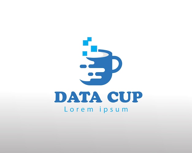 Цифровой логотип data cup logo креативный логотип