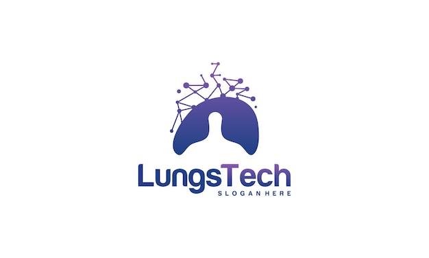 Digital lungs, pixel lungs logo designs concept, design concept, logo, logotype element for template