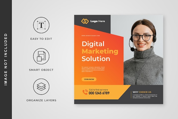 Digital marketing advertise template