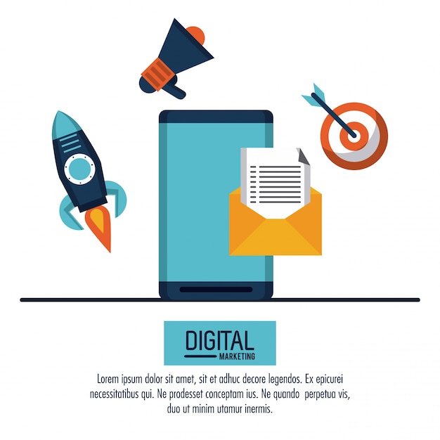 Digital marketing and advertising illustration