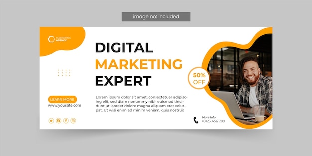 디지털 마케팅 대행사 및 기업 소셜 미디어 및 인스타그램 표지 포스트 템플릿 배너