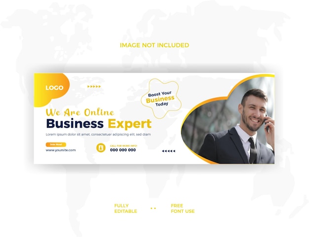 Digital marketing agency business expert social media post facebook cover banner template design