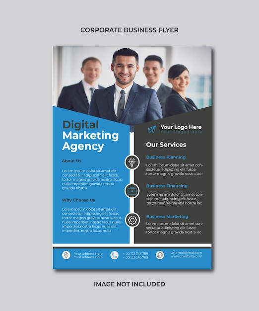 Digital marketing agency business flyer template