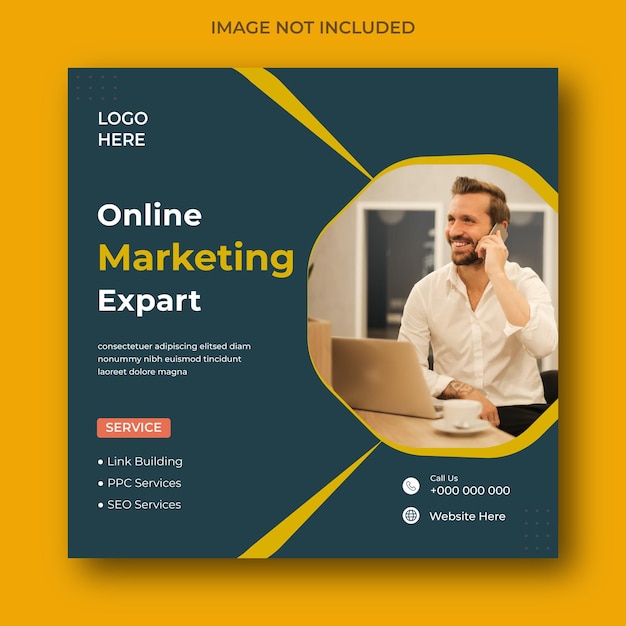 Digital marketing agency and business promotion social media post banner template