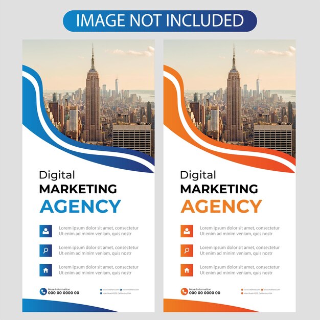 Digital marketing agency business roll up banner template design