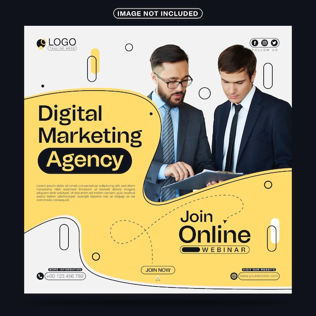 Digital Marketing Agency Business Social Media Post Template Design