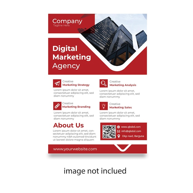 Digital marketing agency and business social media post template