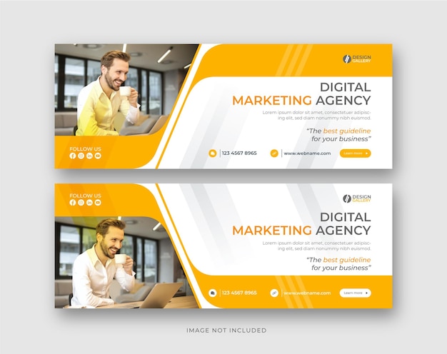 Vector digital marketing agency and business solution cover banner instagram social media post design