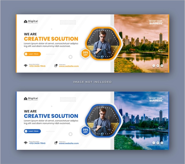 Vector digital marketing agency and corporate business facebook cover social media post banner