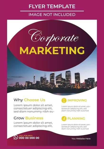 Digital marketing agency corporate business flyer brochure design template