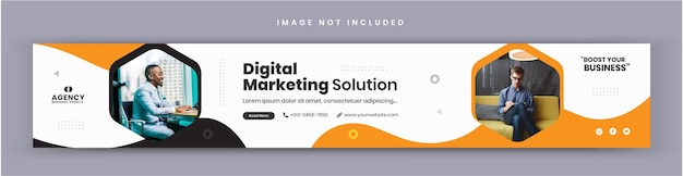 Digital marketing agency and corporate business flyer LinkedIn cover social media post banner