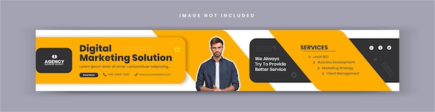 Digital marketing agency and corporate business flyer linkedin cover social media post banner