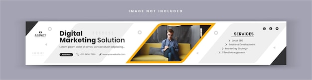 Digital marketing agency and corporate business flyer LinkedIn cover social media post banner