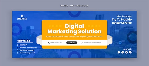 Digital marketing agency and corporate business flyer modern facebook cover social media post banner