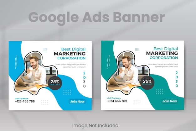 Digital marketing agency or corporate company banner template