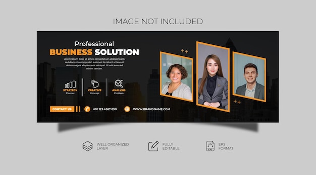 Vector digital marketing agency and corporate facebook cover banner design template