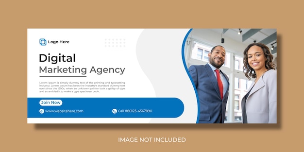 Digital marketing agency and corporate facebook cover template