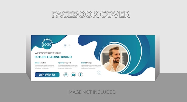 Vector digital marketing agency and corporate facebook cover template