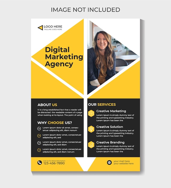 Digital marketing agency and corporate flyer design template