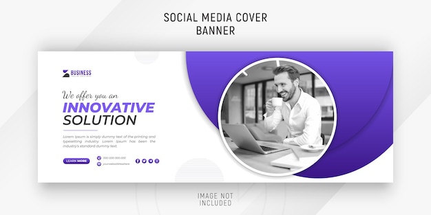 Vector digital marketing agency and corporate innovative solutions facebook cover design template