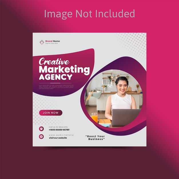 Digital marketing agency corporate instagram social media post banner template