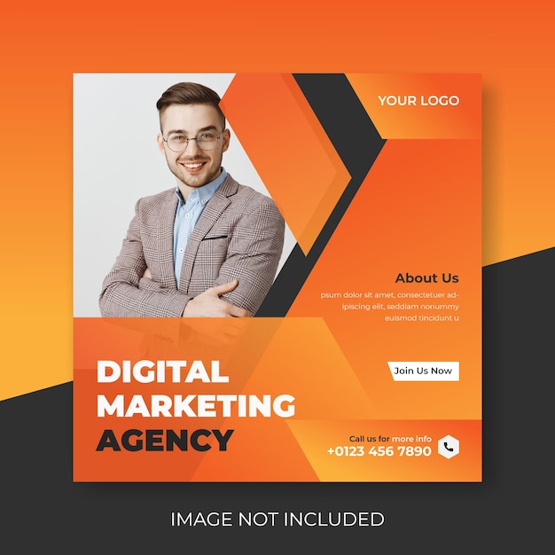 Vector digital marketing agency and corporate social media  design premium vector