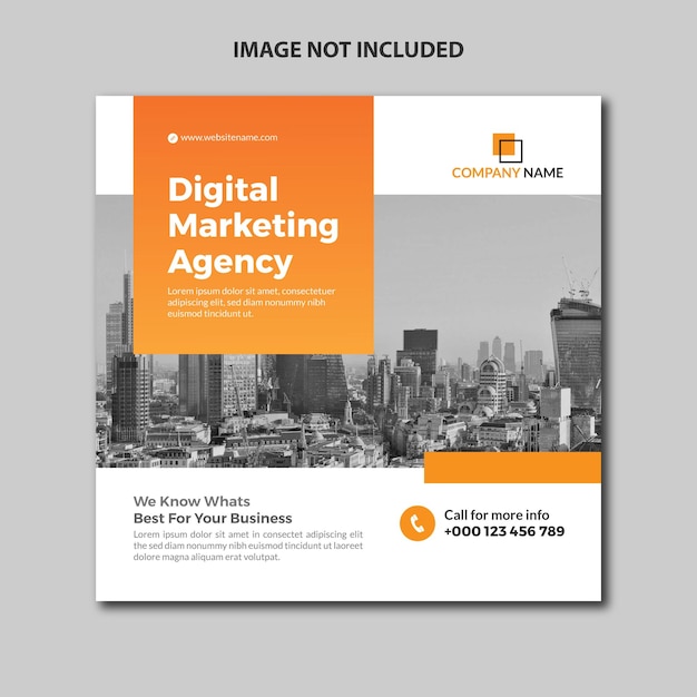 Digital marketing agency and corporate social media post design template