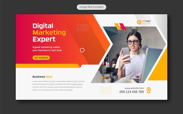 Digital marketing agency and corporate social media post and instagram post web banner template